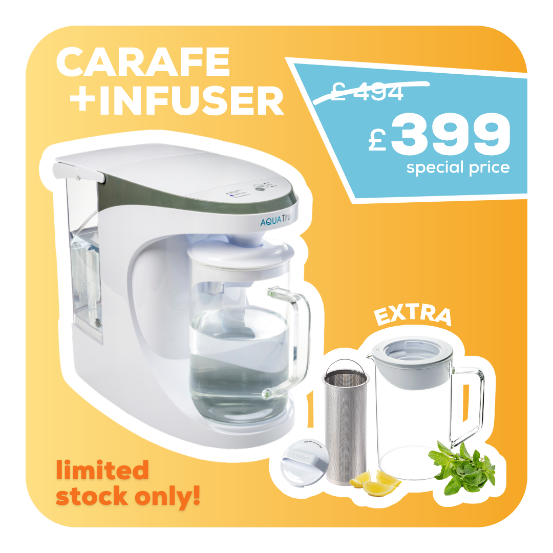 AquaTru Carafe - Complete Set + extra Infuser pitcher