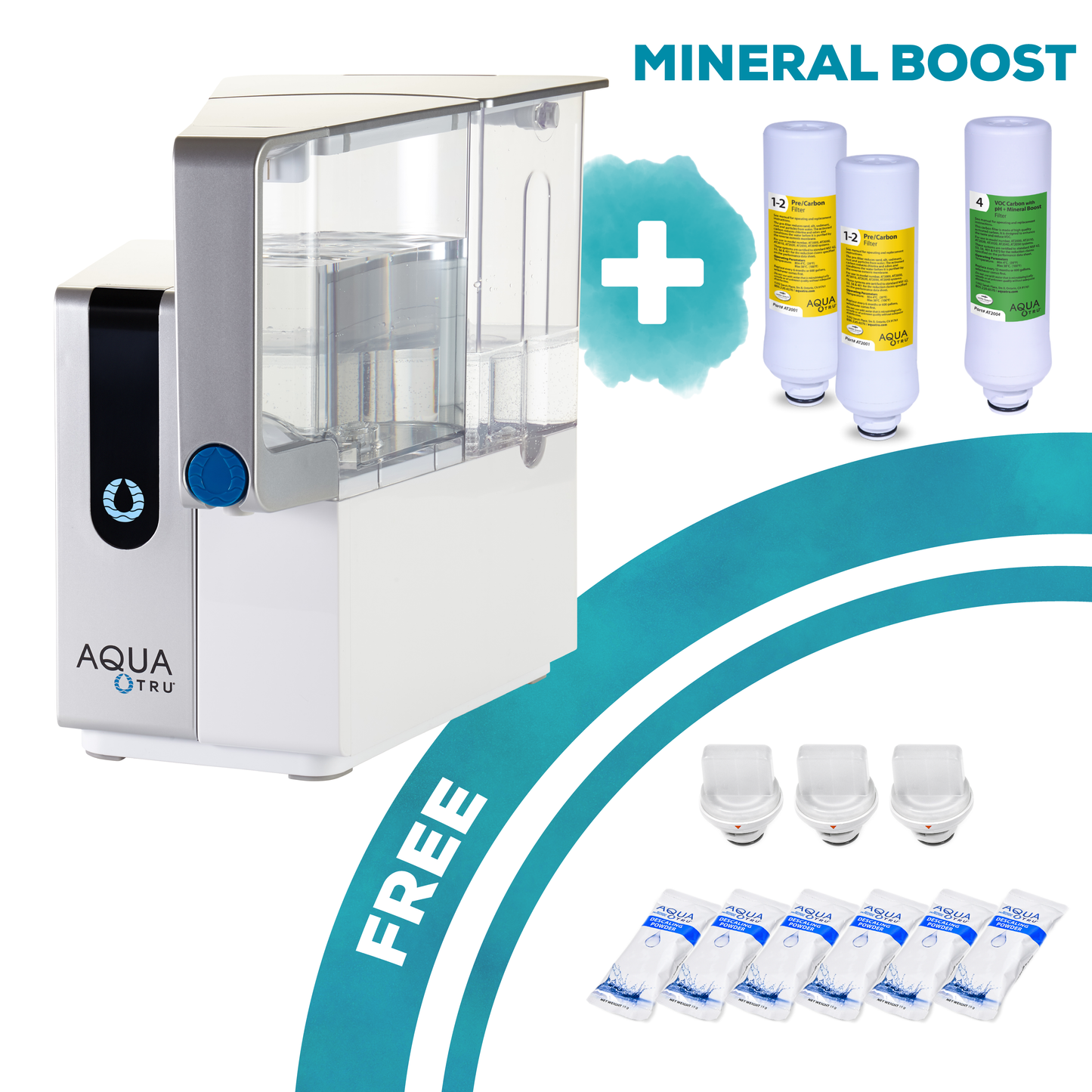 AquaTru Classic Unit + 1 jaar filters alkaline + free descaling kit