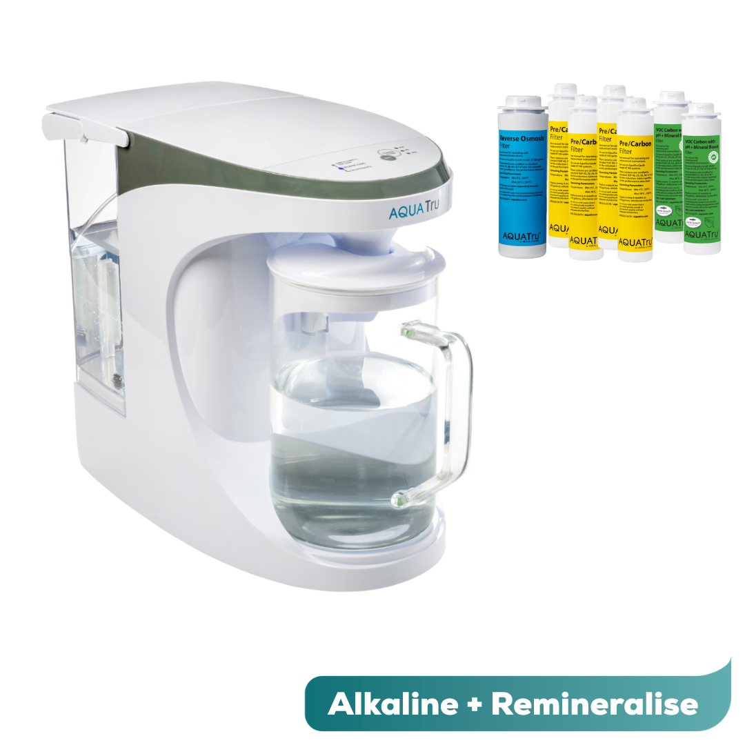 AquaTru Carafe - Alkaline Unit + 2 year Filter Pack