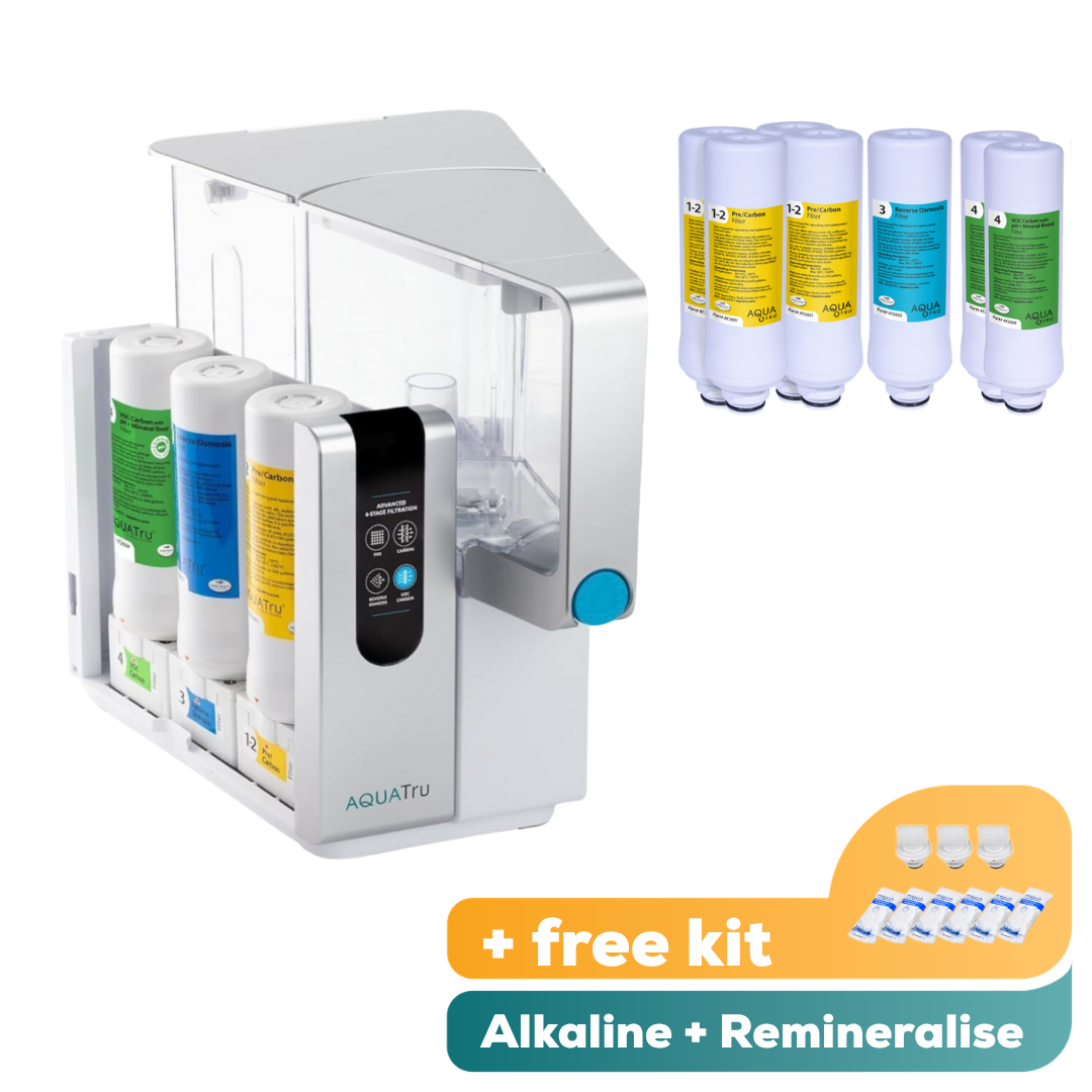 AquaTru Classic Unit + 2 years filters alkaline + free descaling kit