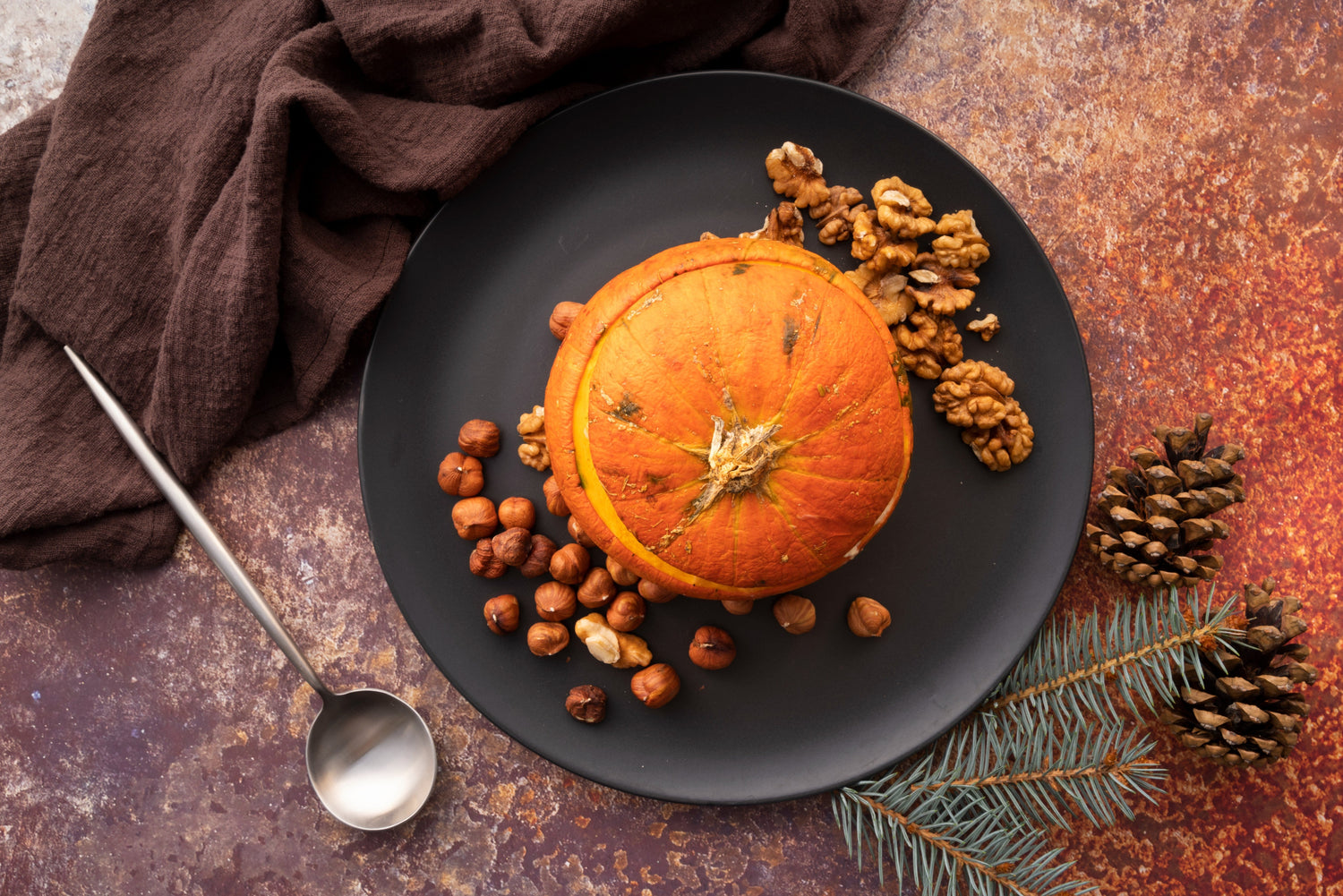 Roasted Pumpkin with Cranberry and Pecans