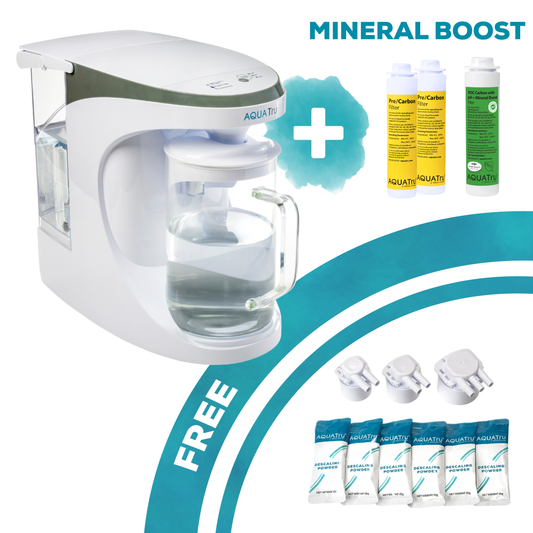 AquaTru Carafe Unit + 1 year filters alkaline  + free descaling kit