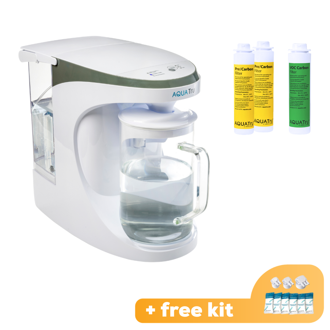 AquaTru Carafe - Unit + 1 year filters  + free descaling kit