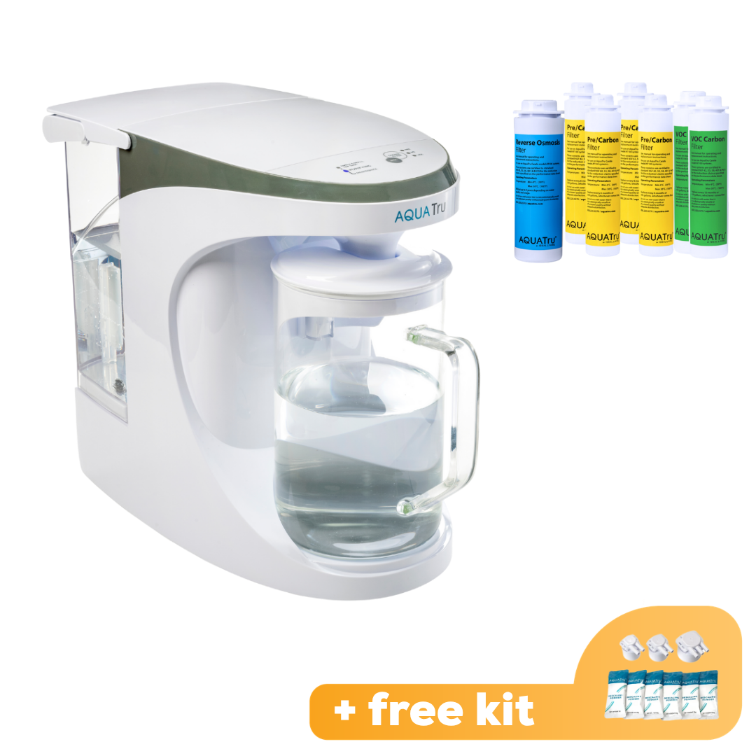 AquaTru Carafe - Unit + 2 years filters  + free descaling kit