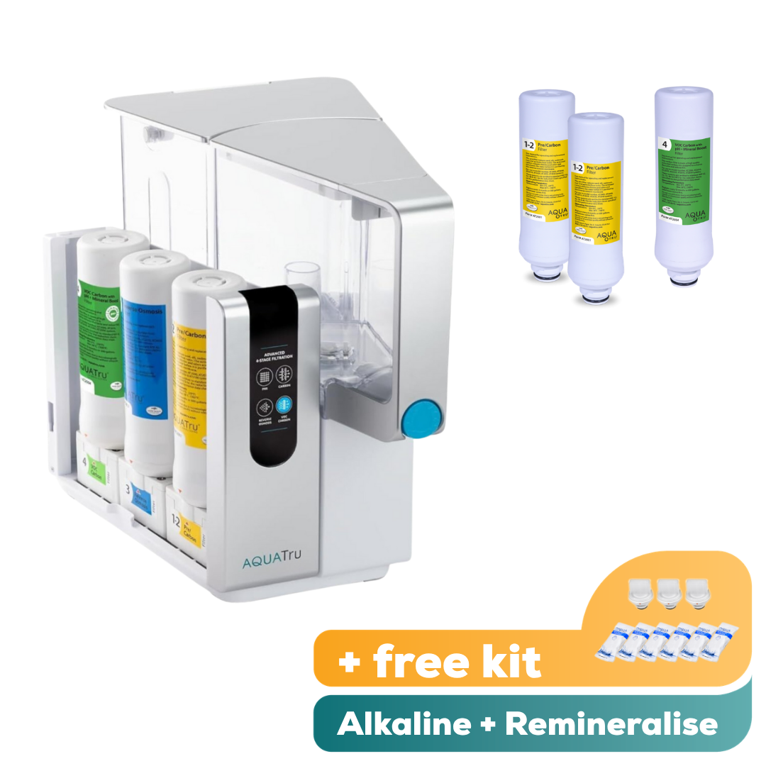 AquaTru Classic Unit + 1 year filters alkaline  + free descaling kit