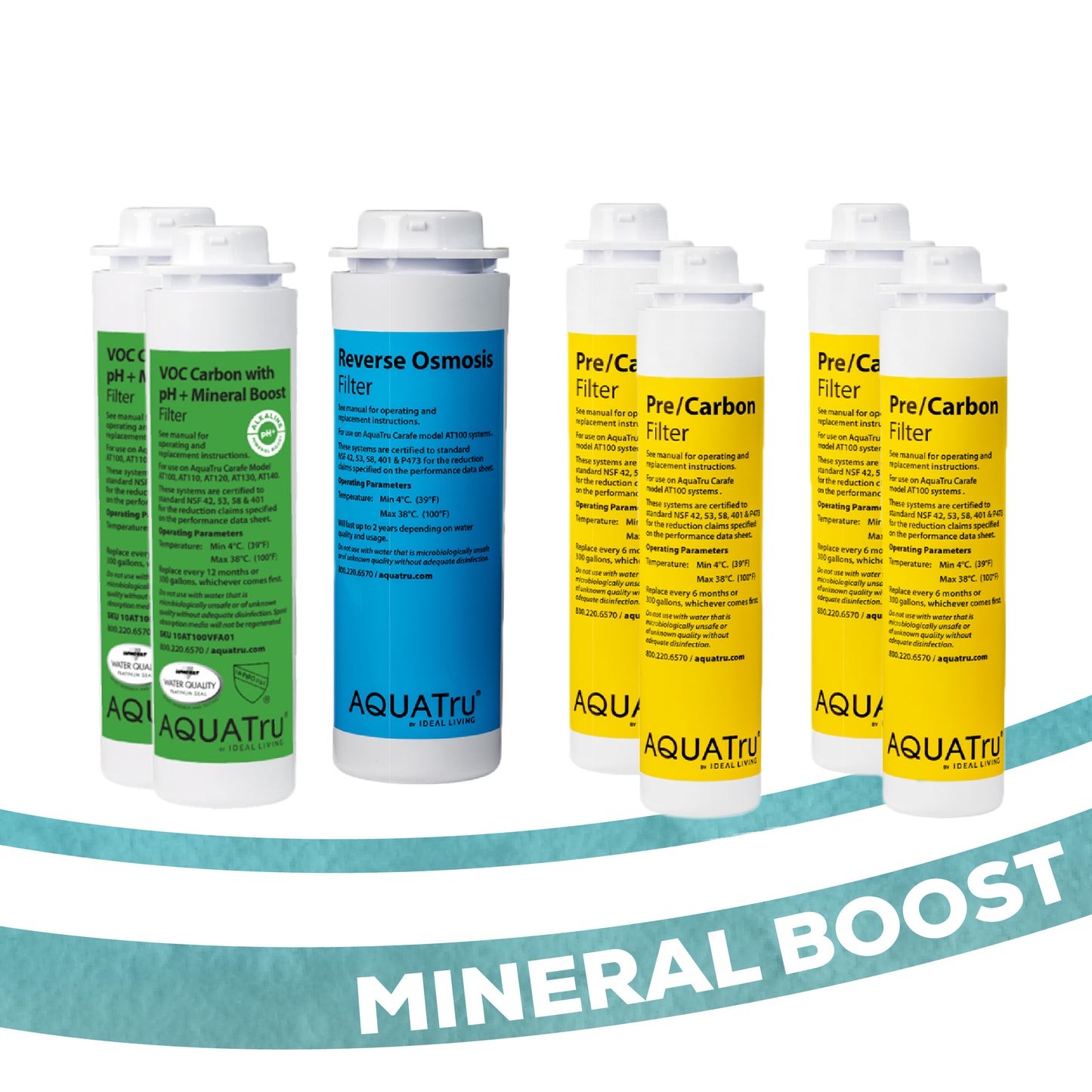 AquaTru Carafe - Alkaline 2 year Filter Pack
