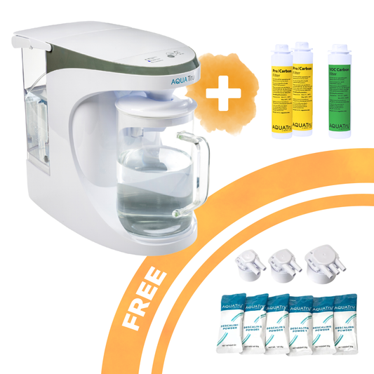 AquaTru Carafe - Unit + 1 year filters  + free descaling kit