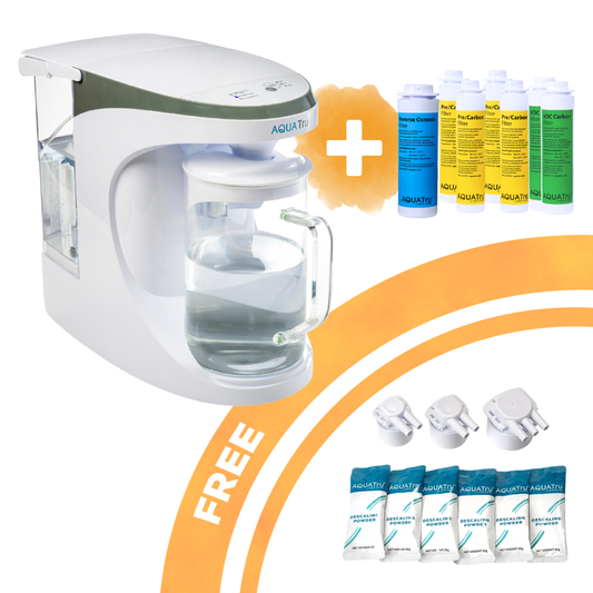 AquaTru Carafe - Unit + 2 years filters  + free descaling kit